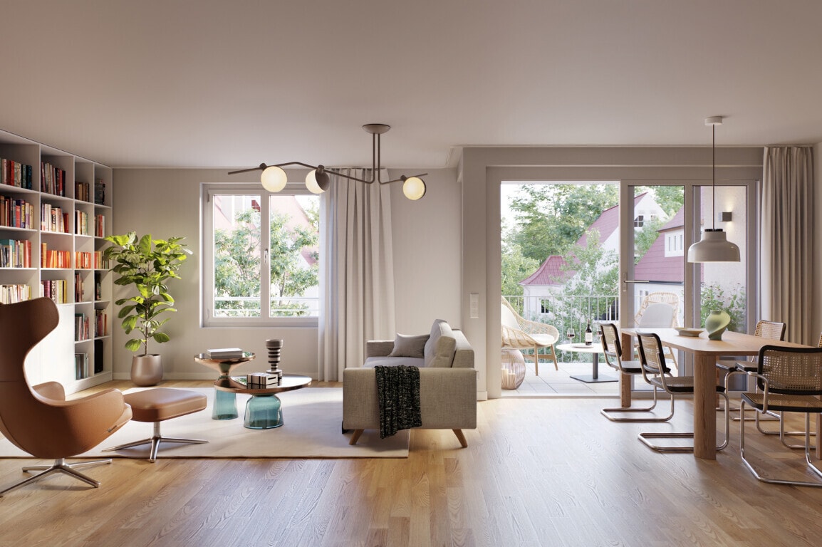 Großzügige Dachgeschosswohnung mit Ankleide, Gästezimmer, zwei Balkonen